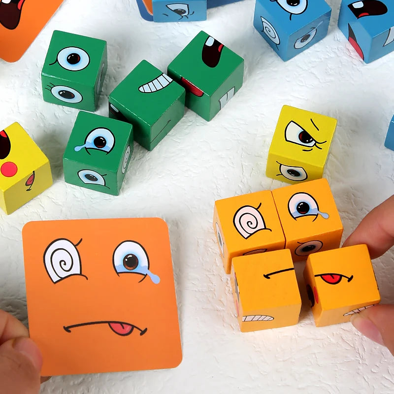 Face Changing Expression Blocks - Educational Puzzle Toy