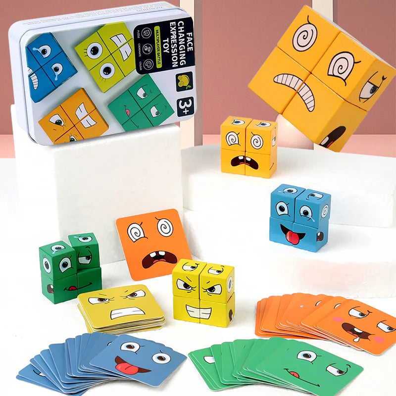 Face Changing Expression Blocks - Educational Puzzle Toy