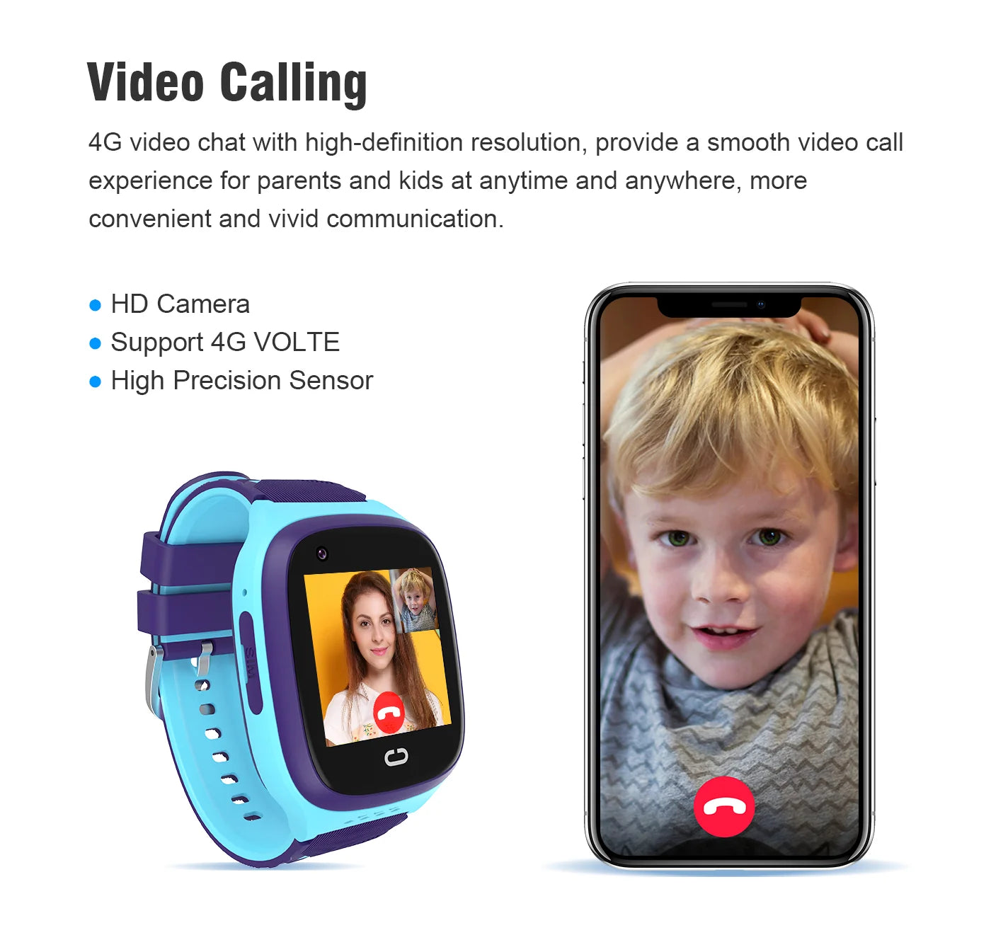 Smart Watch Kids GPS 4G LT31 Waterproof Tracking with SOS and Video Call