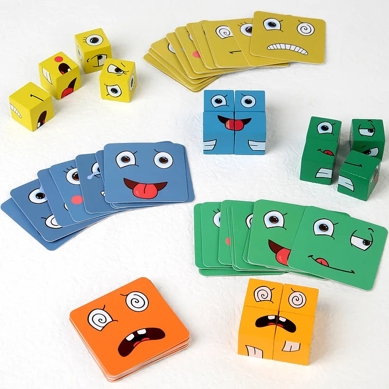 Face Changing Expression Blocks - Educational Puzzle Toy