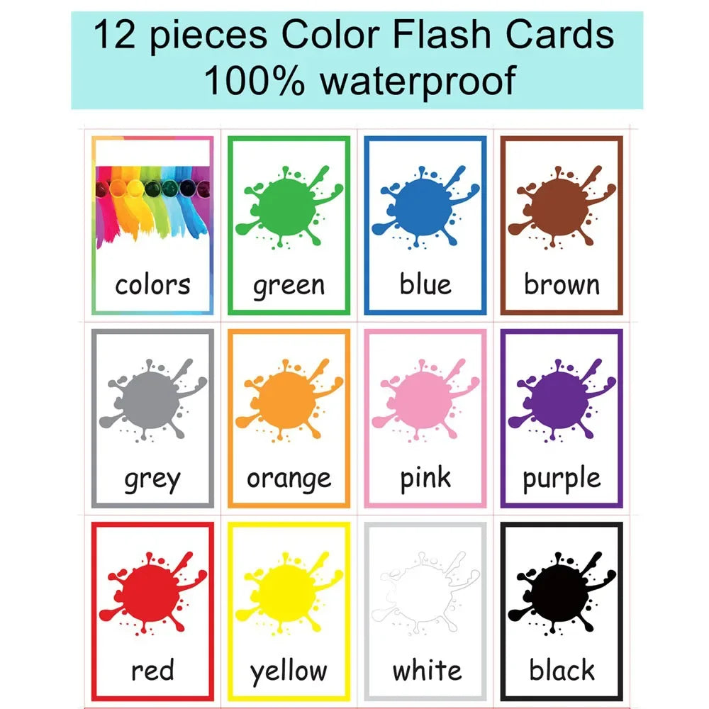 Montessori Learning Cards Set - English Word & Color Cognition