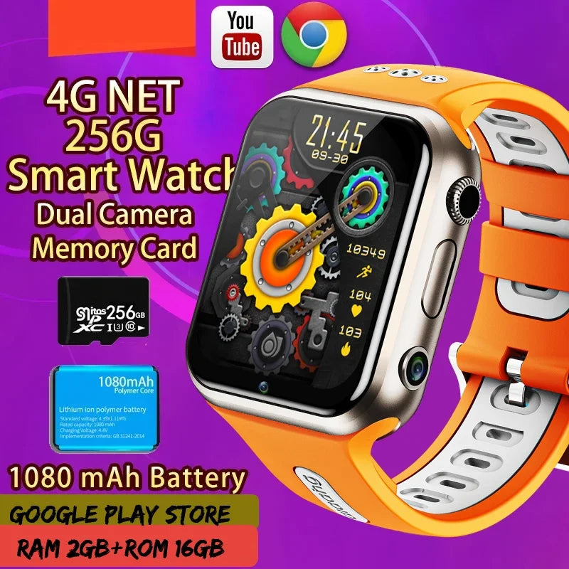 Android 9.0 4G GPS Smartwatch with Dual Camera and SOS for Kids