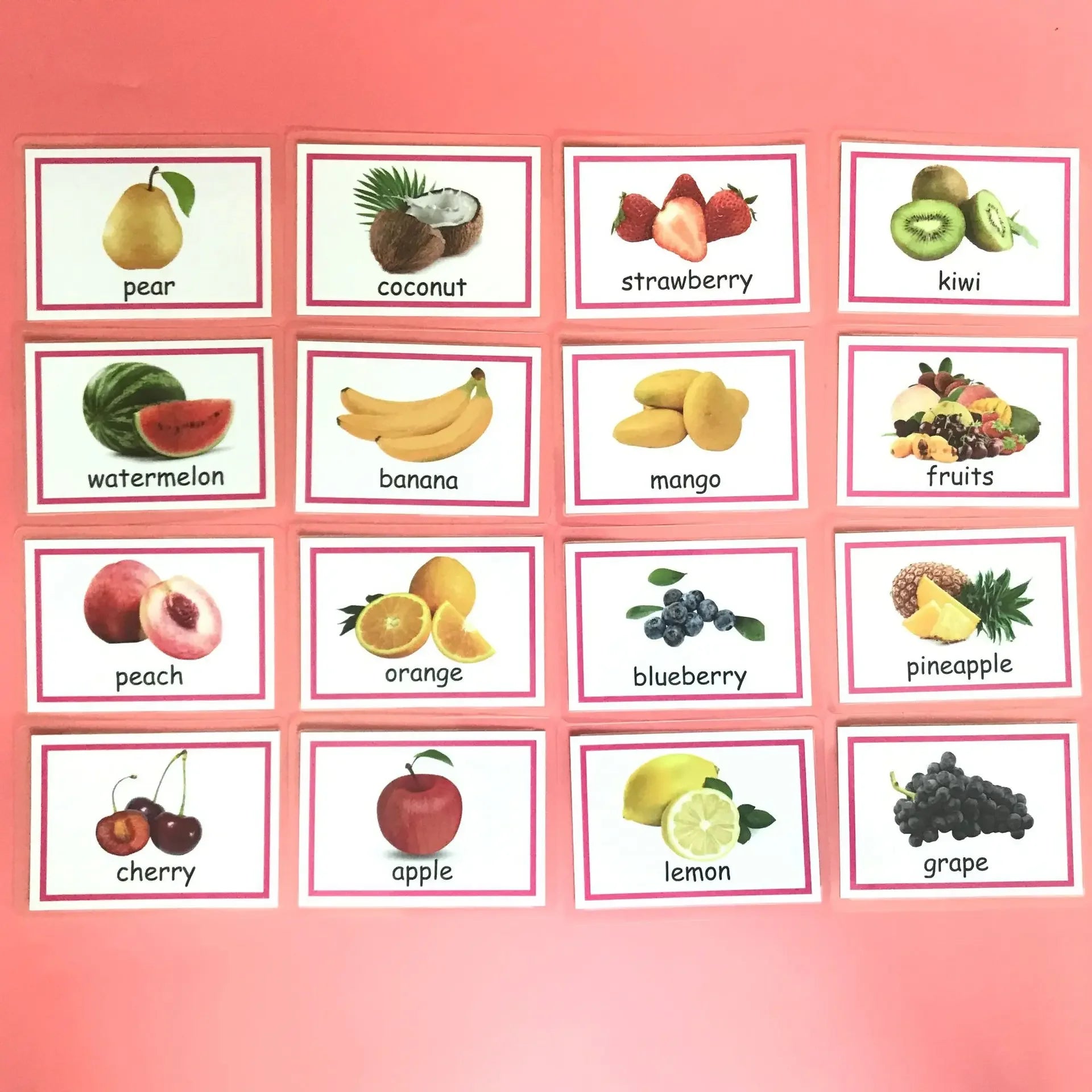 Montessori Learning Cards Set - English Word & Color Cognition