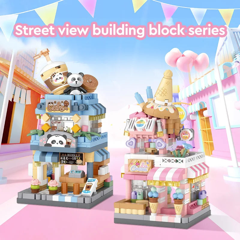 Mini Building Blocks - Ice Cream Shop Model Set