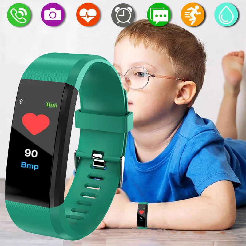 Kids Smart Fitness Tracker Watch with Heart Rate Monitor