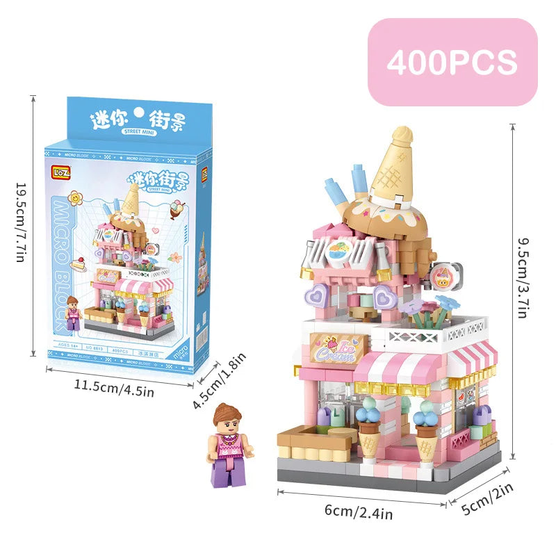 Mini Building Blocks - Ice Cream Shop Model Set