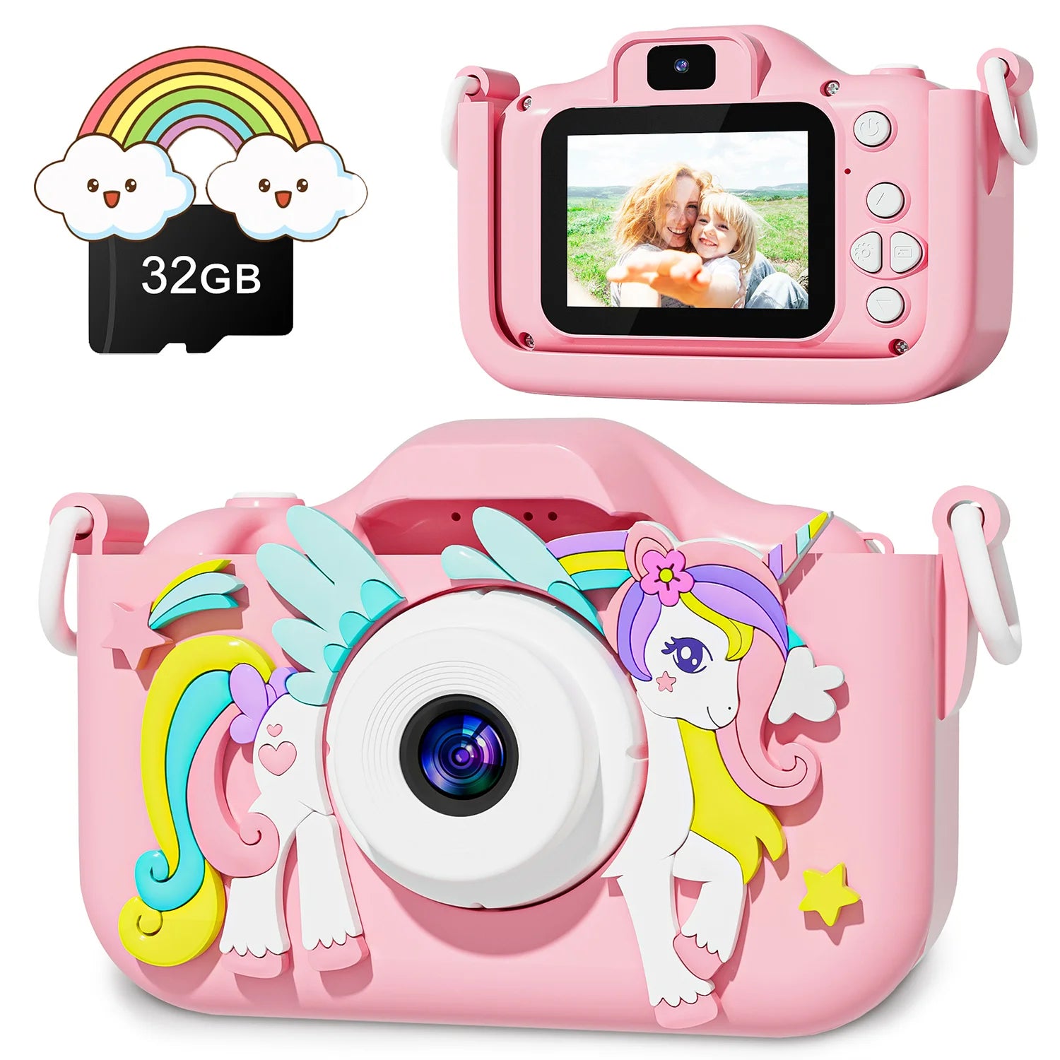 Mini Kid Camera Digital Camera Toys for Girls Boys 1080P HD