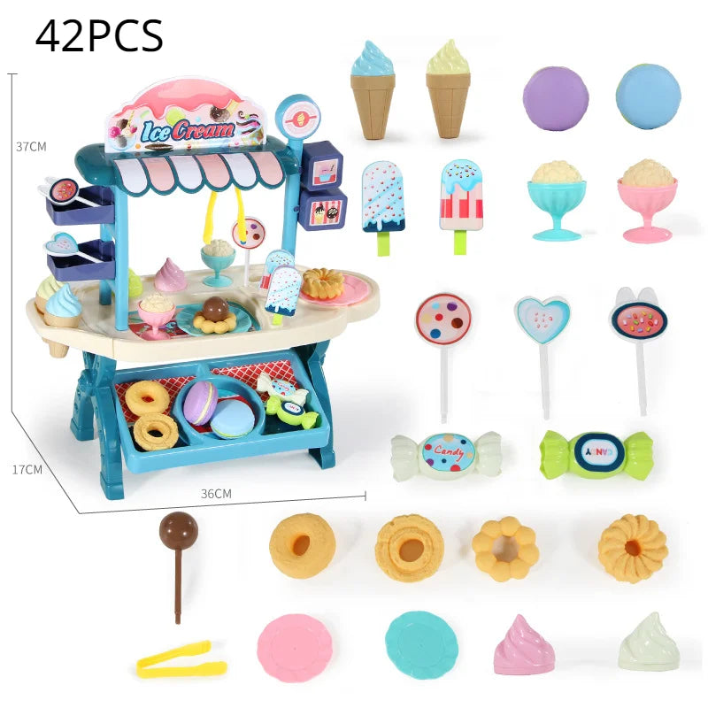 Children's Ice Cream Candy Trolley Cart Toy