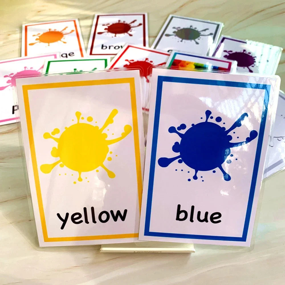 Montessori Learning Cards Set - English Word & Color Cognition