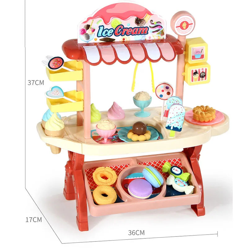 Children's Ice Cream Candy Trolley Cart Toy