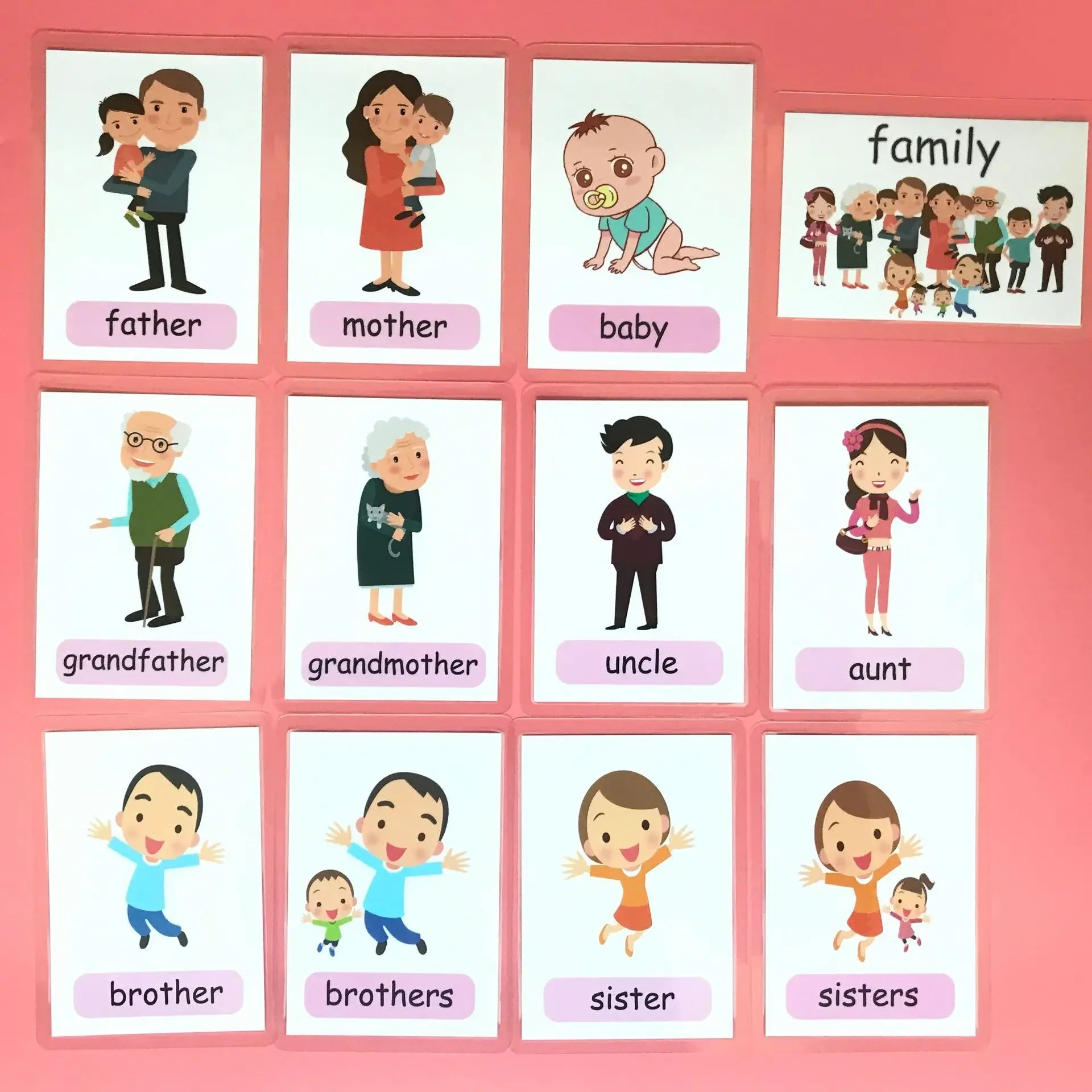 Montessori Learning Cards Set - English Word & Color Cognition