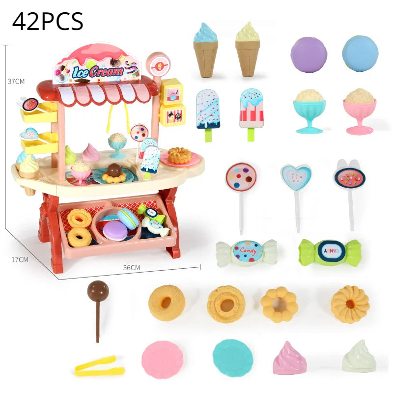 Children's Ice Cream Candy Trolley Cart Toy