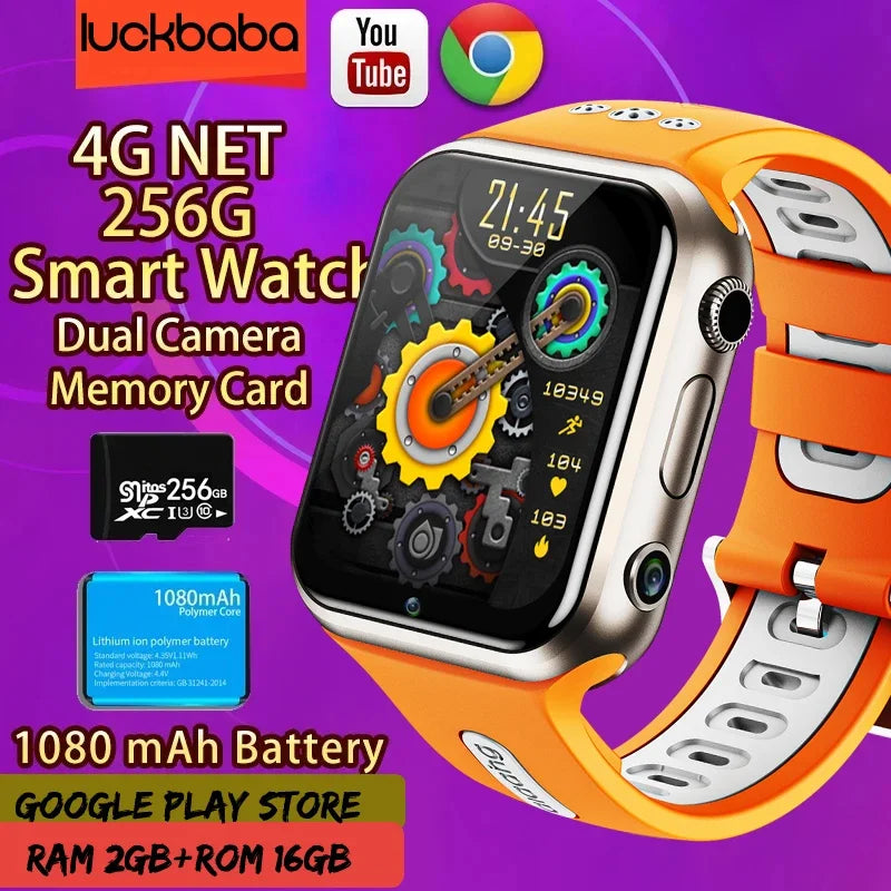 Android 9.0 4G GPS Smartwatch with Dual Camera and SOS for Kids