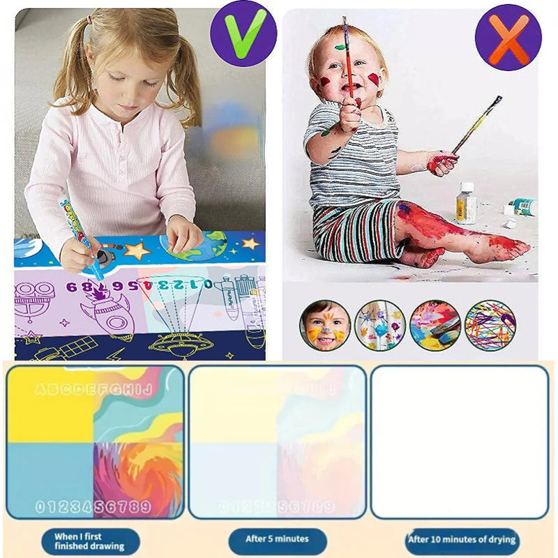 Magic Water Drawing Mat - Mess-Free Creativity for Kids