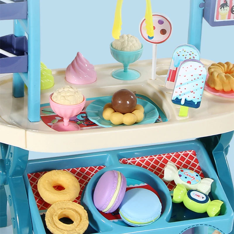 Children's Ice Cream Candy Trolley Cart Toy