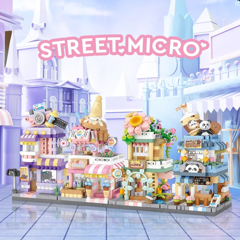 Mini Building Blocks - Ice Cream Shop Model Set