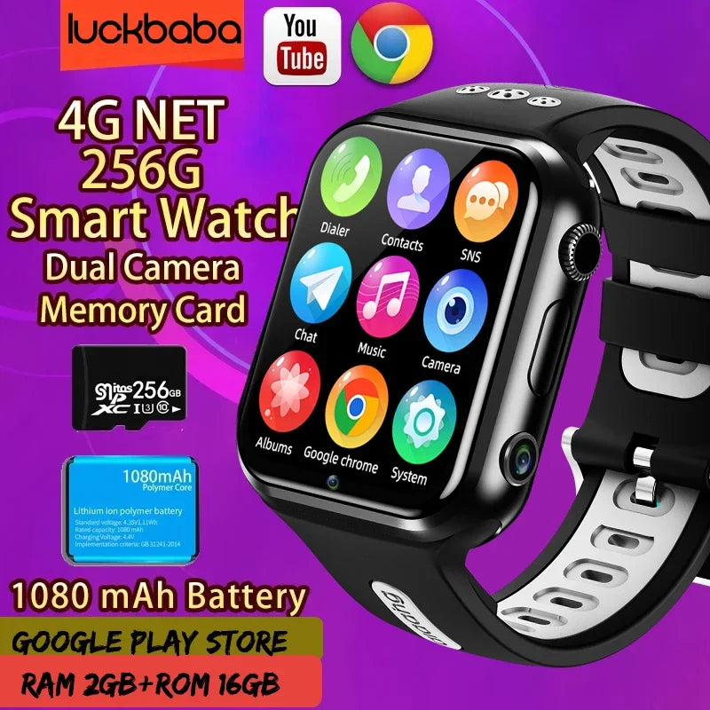 Android 9.0 4G GPS Smartwatch with Dual Camera and SOS for Kids