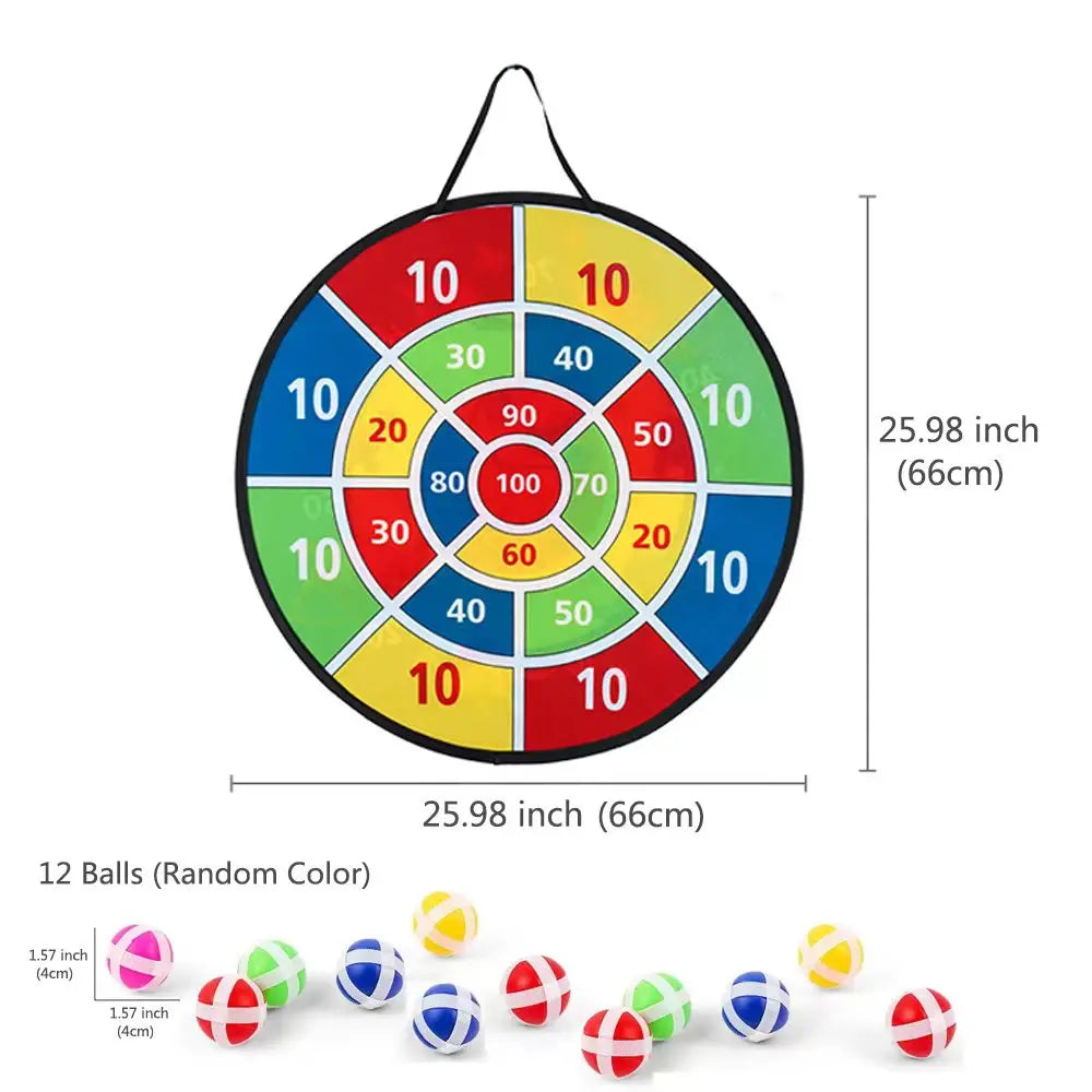 Large Sticky Ball Dart Board - Active Play Game for Kids & Family